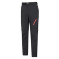 Black - Side - Mountain Warehouse Mens Forest Convertible Hiking Trousers