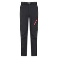 Black - Front - Mountain Warehouse Mens Forest Convertible Hiking Trousers
