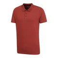 Rust - Side - Mountain Warehouse Mens Cordyline Textured Polo Shirt