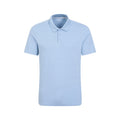 Pale Blue - Front - Mountain Warehouse Mens Cordyline Textured Polo Shirt