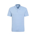 Pale Blue - Front - Mountain Warehouse Mens Cordyline Textured Polo Shirt