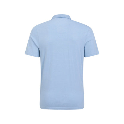 Pale Blue - Back - Mountain Warehouse Mens Cordyline Textured Polo Shirt
