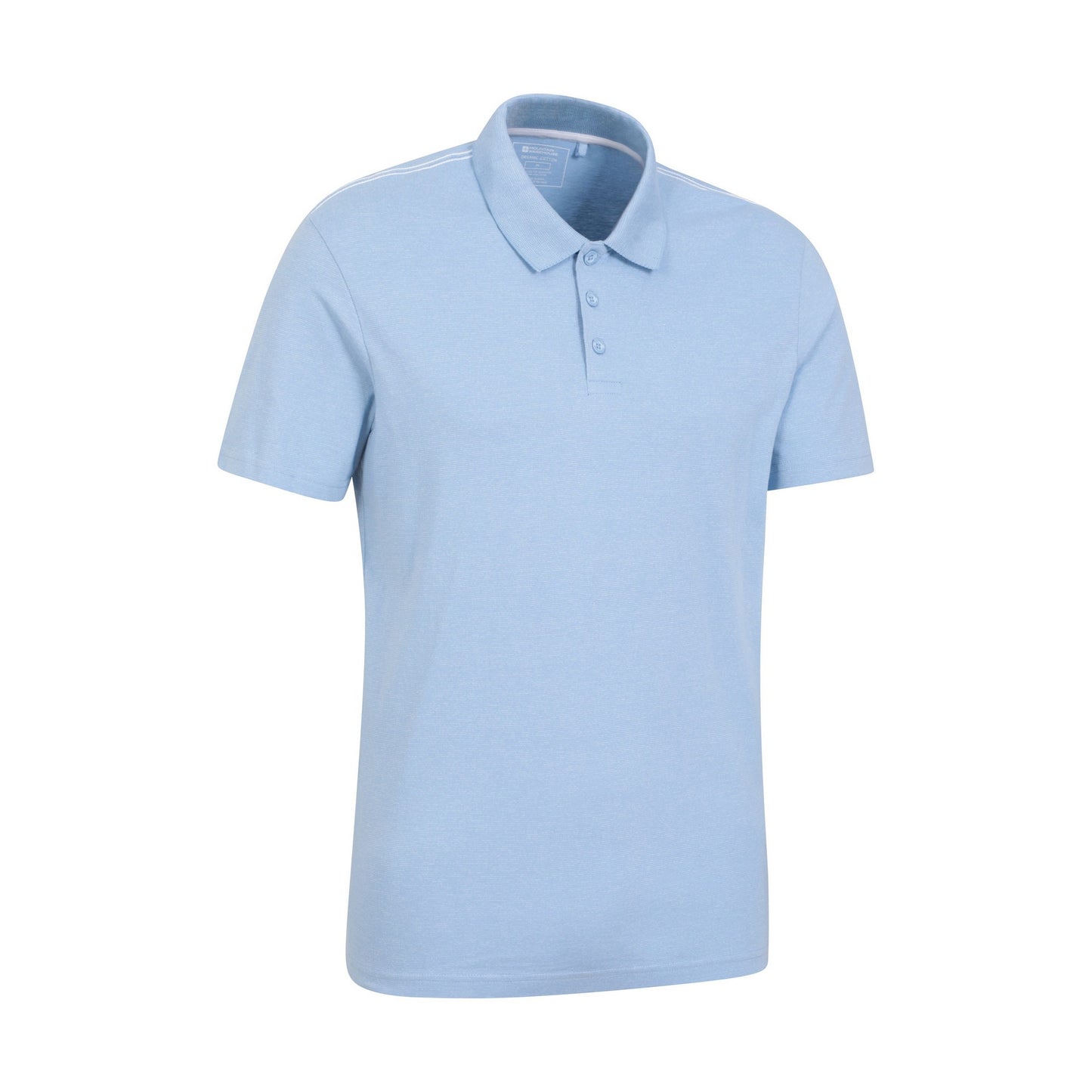 Pale Blue - Side - Mountain Warehouse Mens Cordyline Textured Polo Shirt