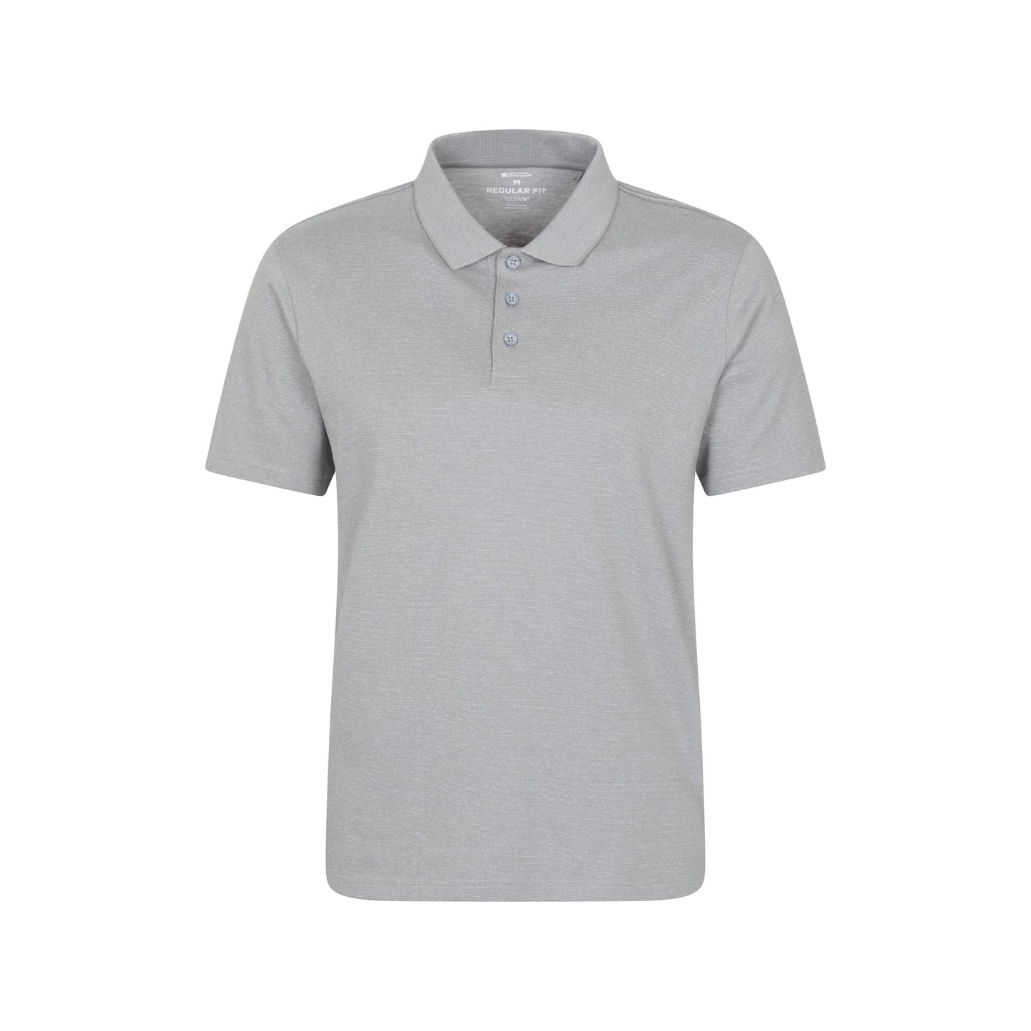 Grey - Front - Mountain Warehouse Mens Cordyline Textured Polo Shirt