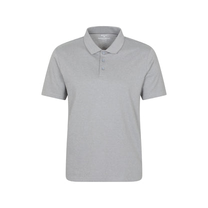 Grey - Front - Mountain Warehouse Mens Cordyline Textured Polo Shirt