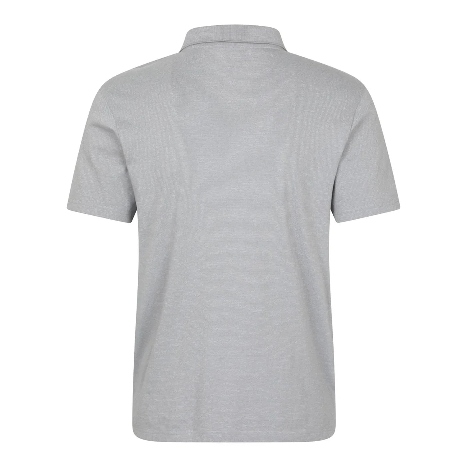 Grey - Back - Mountain Warehouse Mens Cordyline Textured Polo Shirt