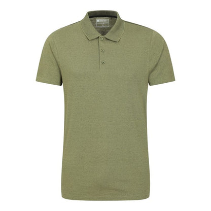 Green - Front - Mountain Warehouse Mens Cordyline Textured Polo Shirt