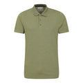 Khaki - Front - Mountain Warehouse Mens Cordyline Textured Polo Shirt