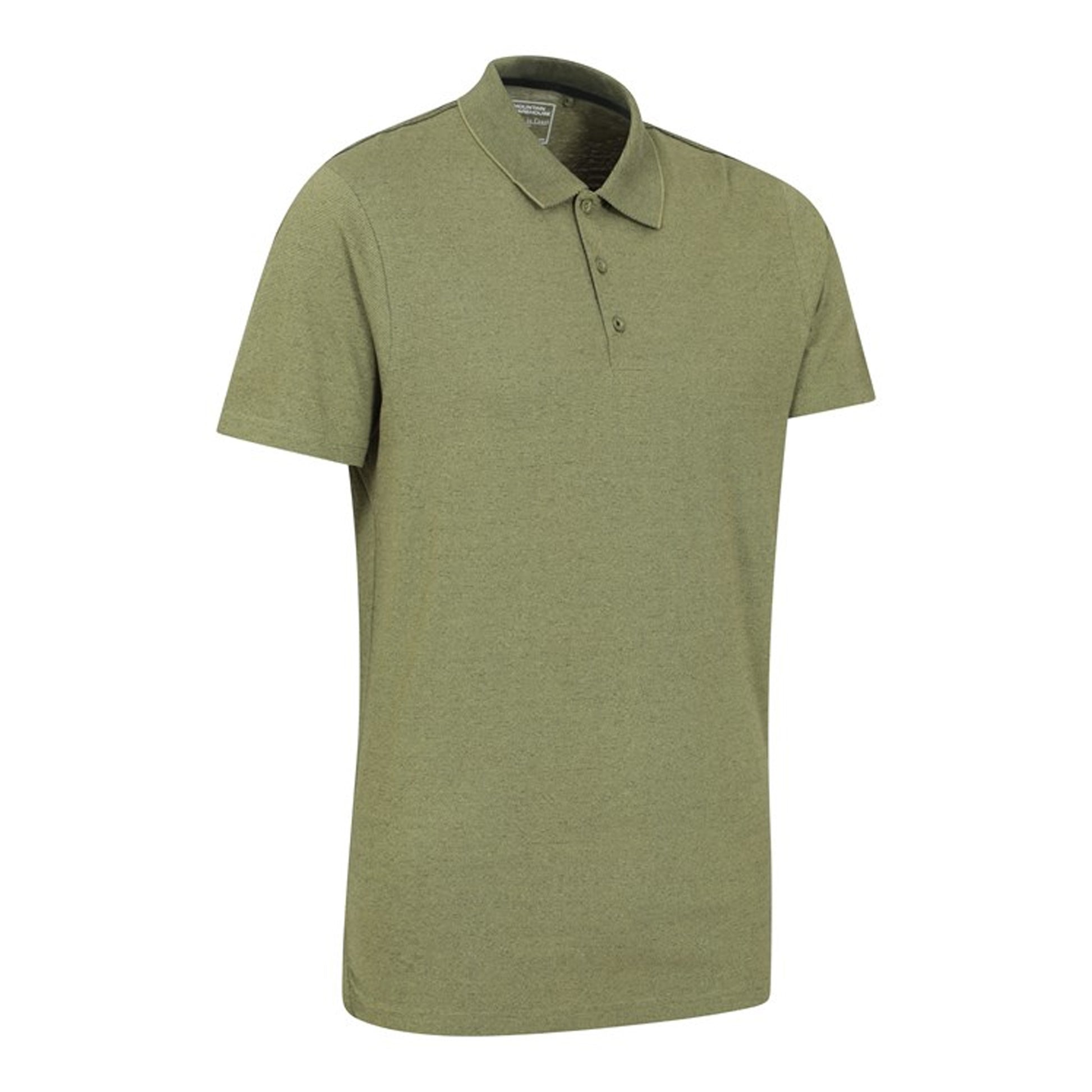 Green - Back - Mountain Warehouse Mens Cordyline Textured Polo Shirt