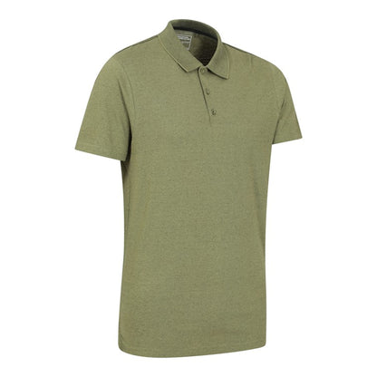 Green - Back - Mountain Warehouse Mens Cordyline Textured Polo Shirt