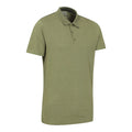 Khaki - Back - Mountain Warehouse Mens Cordyline Textured Polo Shirt
