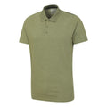 Khaki - Side - Mountain Warehouse Mens Cordyline Textured Polo Shirt