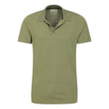 Khaki - Lifestyle - Mountain Warehouse Mens Cordyline Textured Polo Shirt