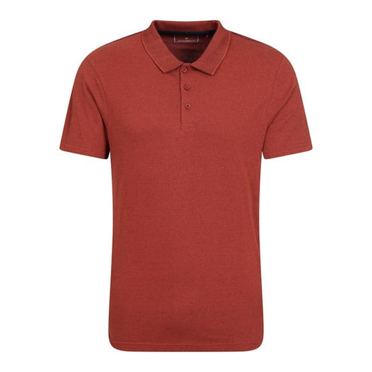 Rust - Front - Mountain Warehouse Mens Cordyline Textured Polo Shirt