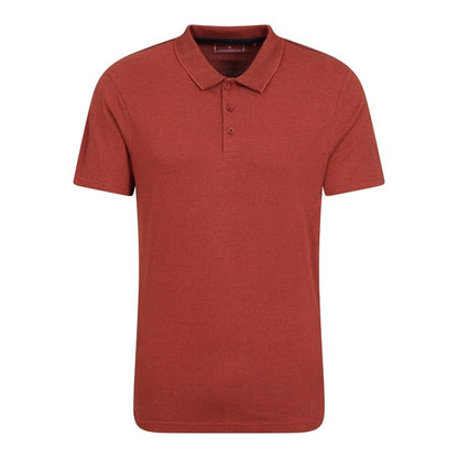 Rust - Front - Mountain Warehouse Mens Cordyline Textured Polo Shirt