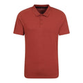 Rust - Front - Mountain Warehouse Mens Cordyline Textured Polo Shirt