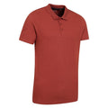 Rust - Back - Mountain Warehouse Mens Cordyline Textured Polo Shirt