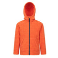 Orange - Front - Mountain Warehouse Childrens-Kids Snowdonia Microfleece Full Zip Hoodie