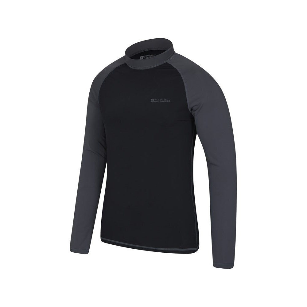 Dark Grey - Side - Mountain Warehouse Mens Long-Sleeved Rash Guard