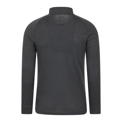 Charcoal - Side - Mountain Warehouse Mens Talus Base Layer Top (Pack of 2)