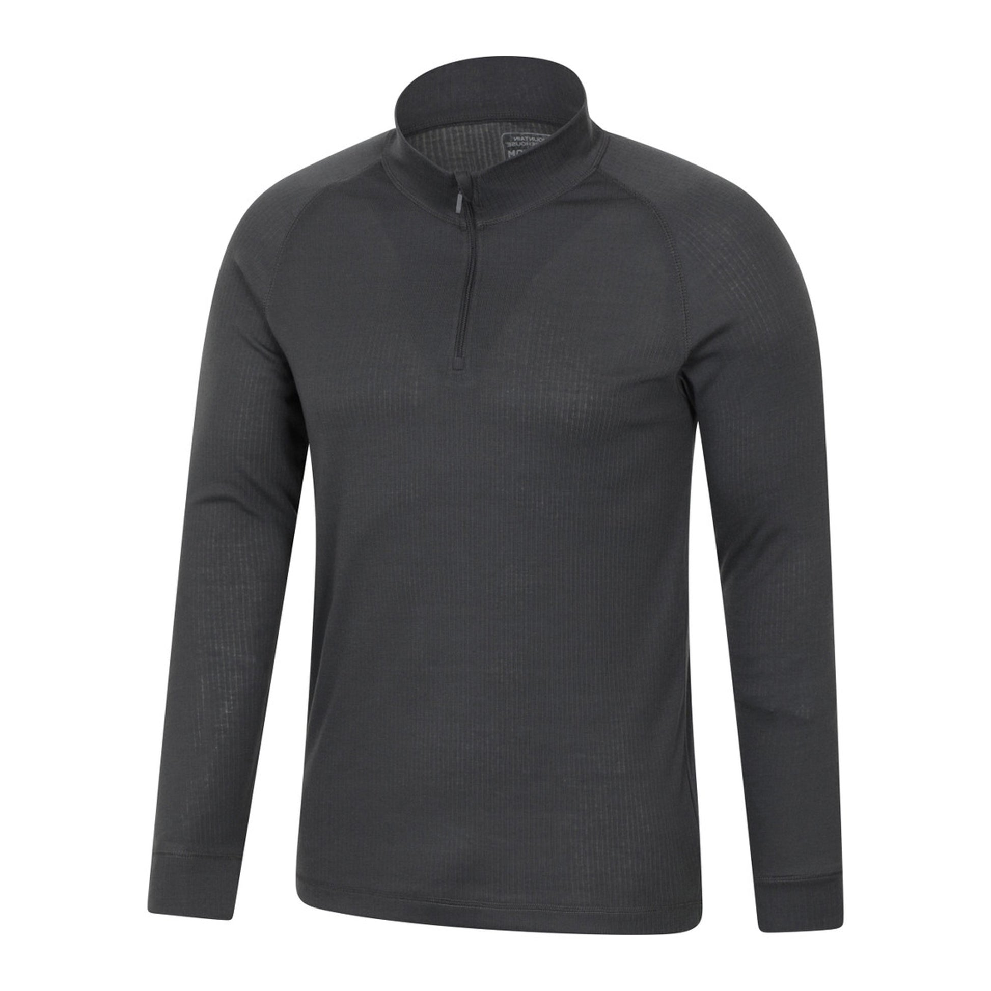 Charcoal - Lifestyle - Mountain Warehouse Mens Talus Base Layer Top (Pack of 2)