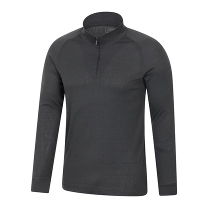 Charcoal - Lifestyle - Mountain Warehouse Mens Talus Base Layer Top (Pack of 2)