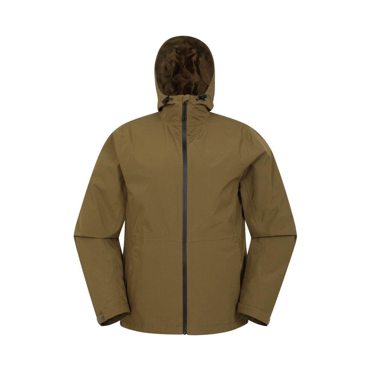 Dark Khaki - Front - Mountain Warehouse Mens Covert Waterproof Jacket