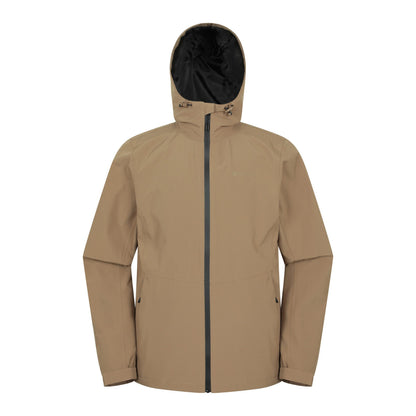 Tan - Front - Mountain Warehouse Mens Covert Waterproof Jacket