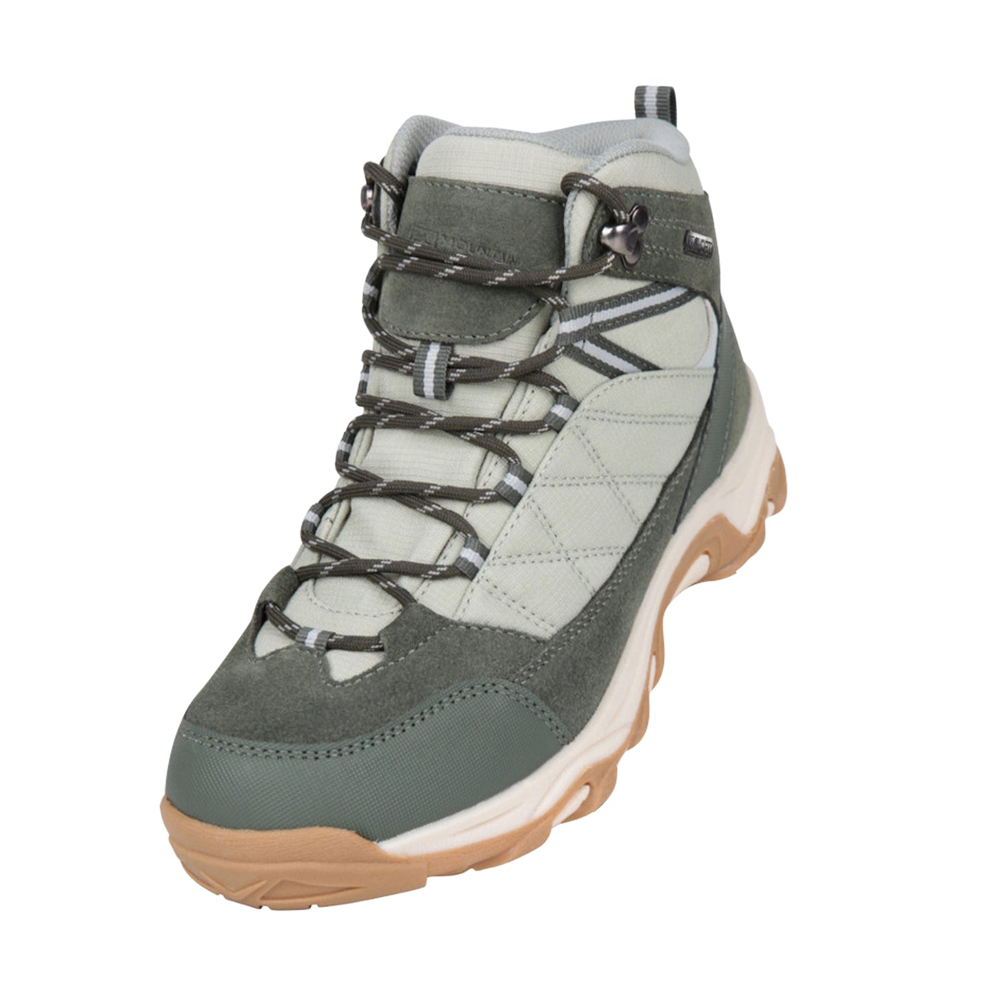 Light Khaki - Front - Mountain Warehouse Womens-Ladies Rapid Suede Waterproof Walking Boots