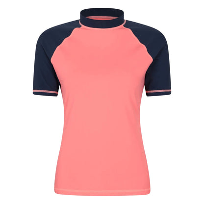 Light Pink - Front - Mountain Warehouse Womens-Ladies UV Protection Rash Guard