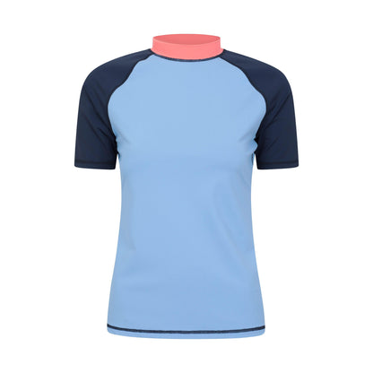 Pale Blue - Front - Mountain Warehouse Womens-Ladies UV Protection Rash Guard