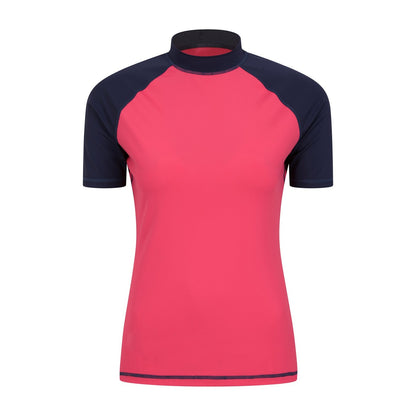 Coral - Front - Mountain Warehouse Womens-Ladies UV Protection Rash Guard