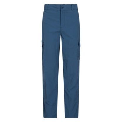Blue - Front - Mountain Warehouse Mens Explore Regular Trousers