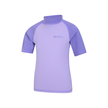 Dusky Purple - Side - Mountain Warehouse Childrens-Kids Sun Protective Short-Sleeved Swim Vest