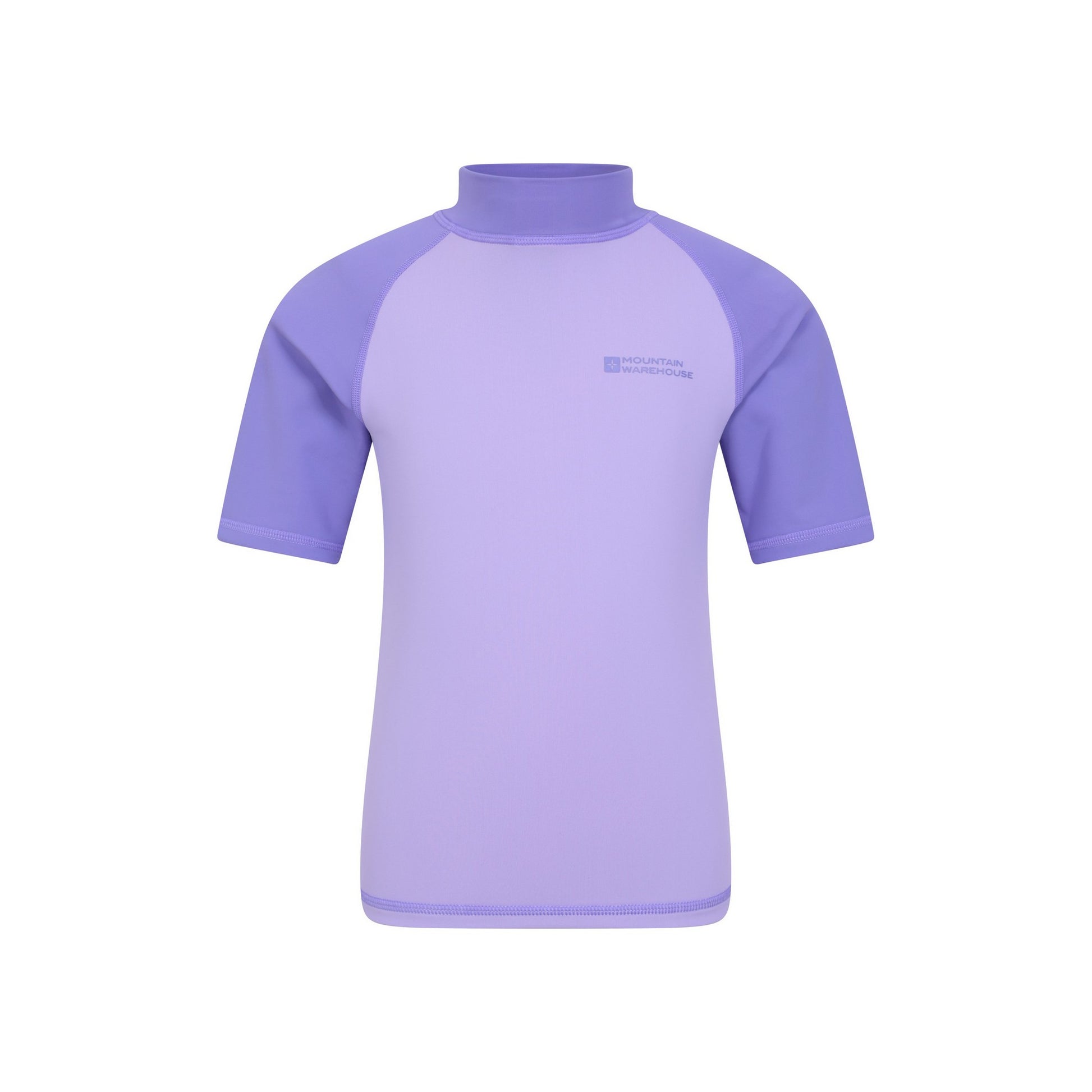 Dusky Purple - Front - Mountain Warehouse Childrens-Kids Sun Protective Short-Sleeved Swim Vest