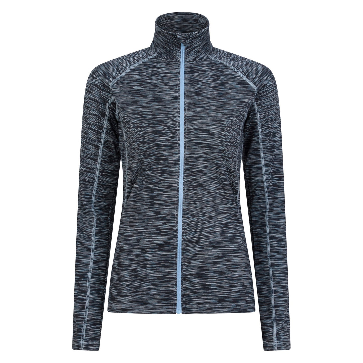 Dark Blue - Front - Mountain Warehouse Womens-Ladies Bend & Stretch Full Zip Midlayer