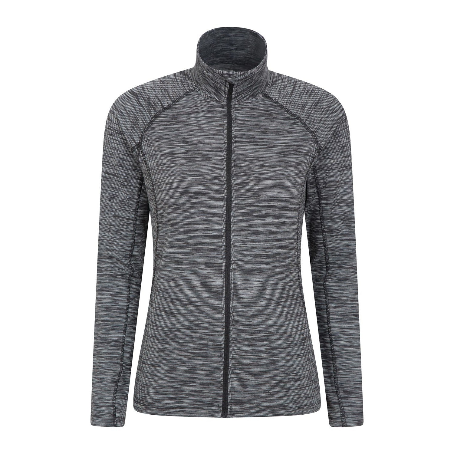 Black - Front - Mountain Warehouse Womens-Ladies Bend & Stretch Full Zip Midlayer