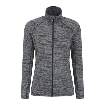 Black - Front - Mountain Warehouse Womens-Ladies Bend & Stretch Full Zip Midlayer