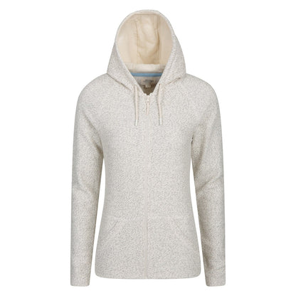 Beige - Front - Mountain Warehouse Womens-Ladies Cambridge Full Zip Hoodie