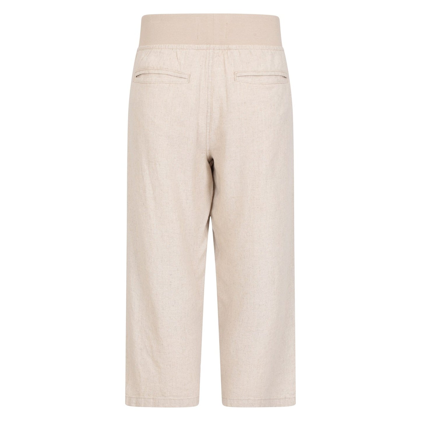 Beige - Back - Mountain Warehouse Womens-Ladies Skye Linen Blend Capri