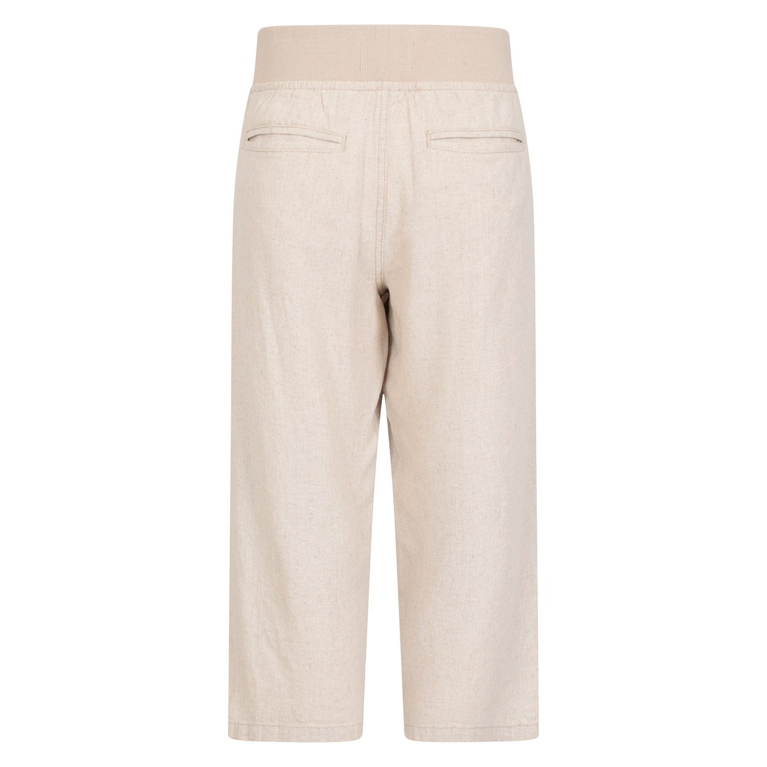 Beige - Back - Mountain Warehouse Womens-Ladies Skye Linen Blend Capri