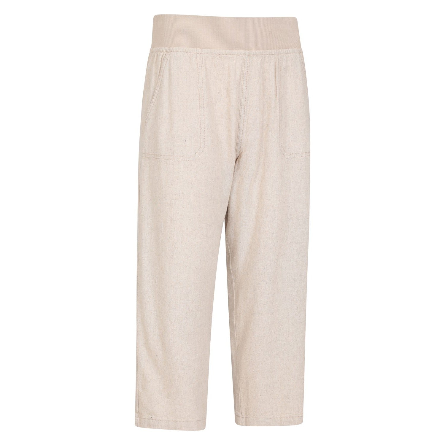 Beige - Side - Mountain Warehouse Womens-Ladies Skye Linen Blend Capri