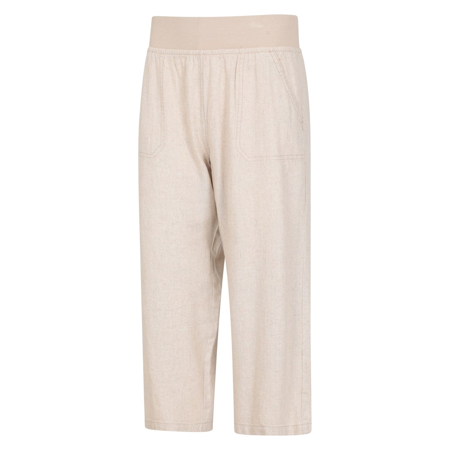 Beige - Lifestyle - Mountain Warehouse Womens-Ladies Skye Linen Blend Capri