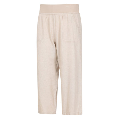 Beige - Lifestyle - Mountain Warehouse Womens-Ladies Skye Linen Blend Capri