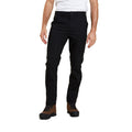 Black - Pack Shot - Mountain Warehouse Mens Trek Stretch Convertible Trousers