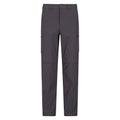 Grey - Front - Mountain Warehouse Mens Trek Stretch Convertible Trousers