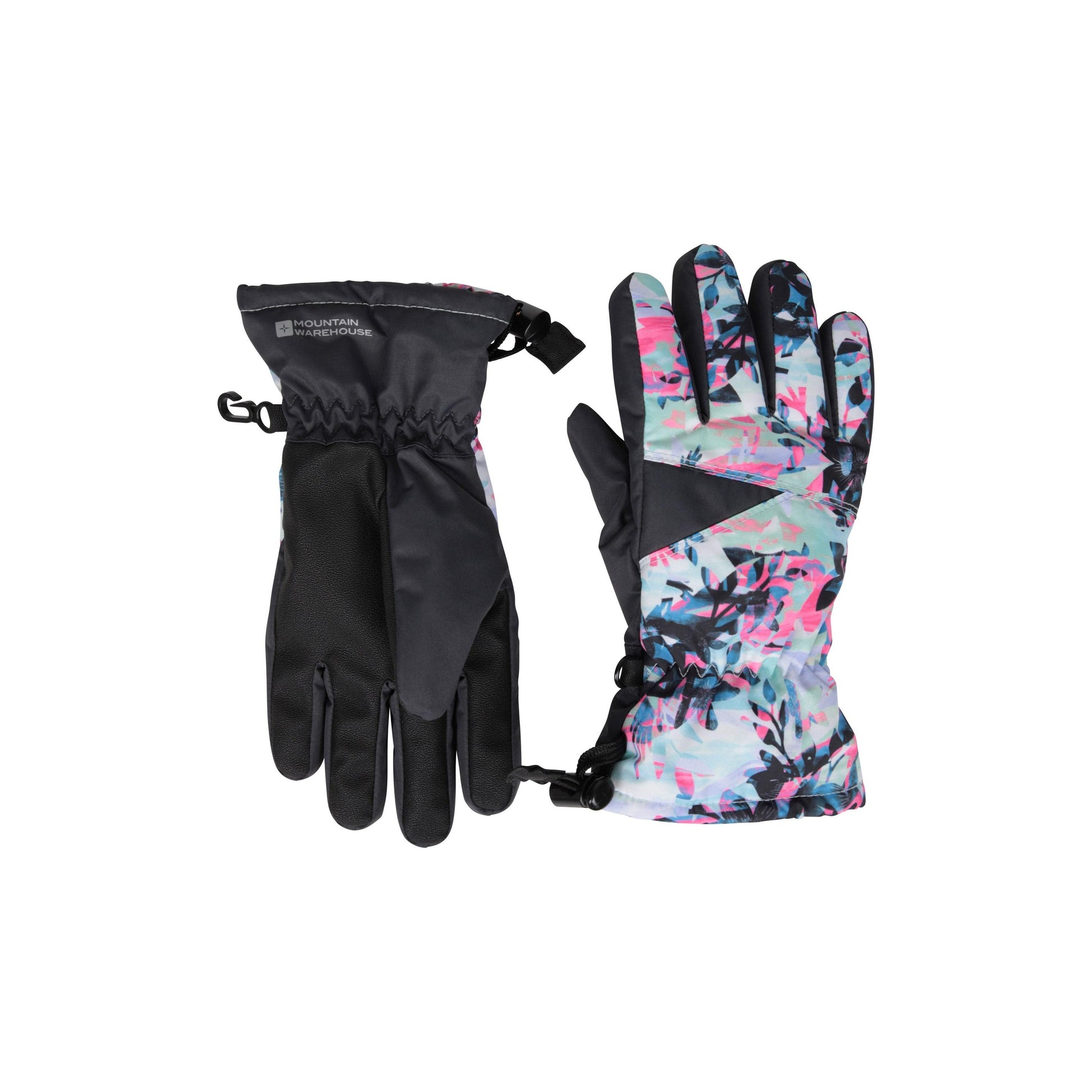 Bright Pink - Front - Mountain Warehouse Childrens-Kids Extreme Waterproof Ski Gloves