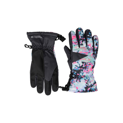 Bright Pink - Front - Mountain Warehouse Childrens-Kids Extreme Waterproof Ski Gloves