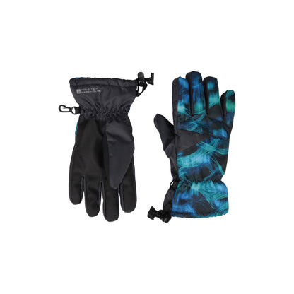 Dark Teal - Front - Mountain Warehouse Childrens-Kids Extreme Waterproof Ski Gloves