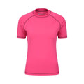 Black-Pink - Back - Mountain Warehouse Womens-Ladies UV Protection Rash Guard (Pack of 2)